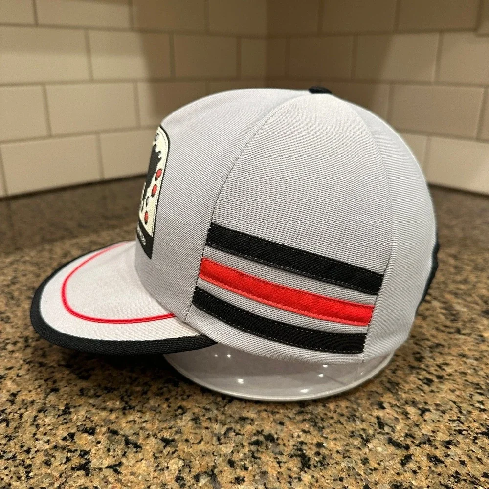 Vtg Genetic Improvement Services 3 Striped Trucker Hat Cap Snapback‎ Made in USA